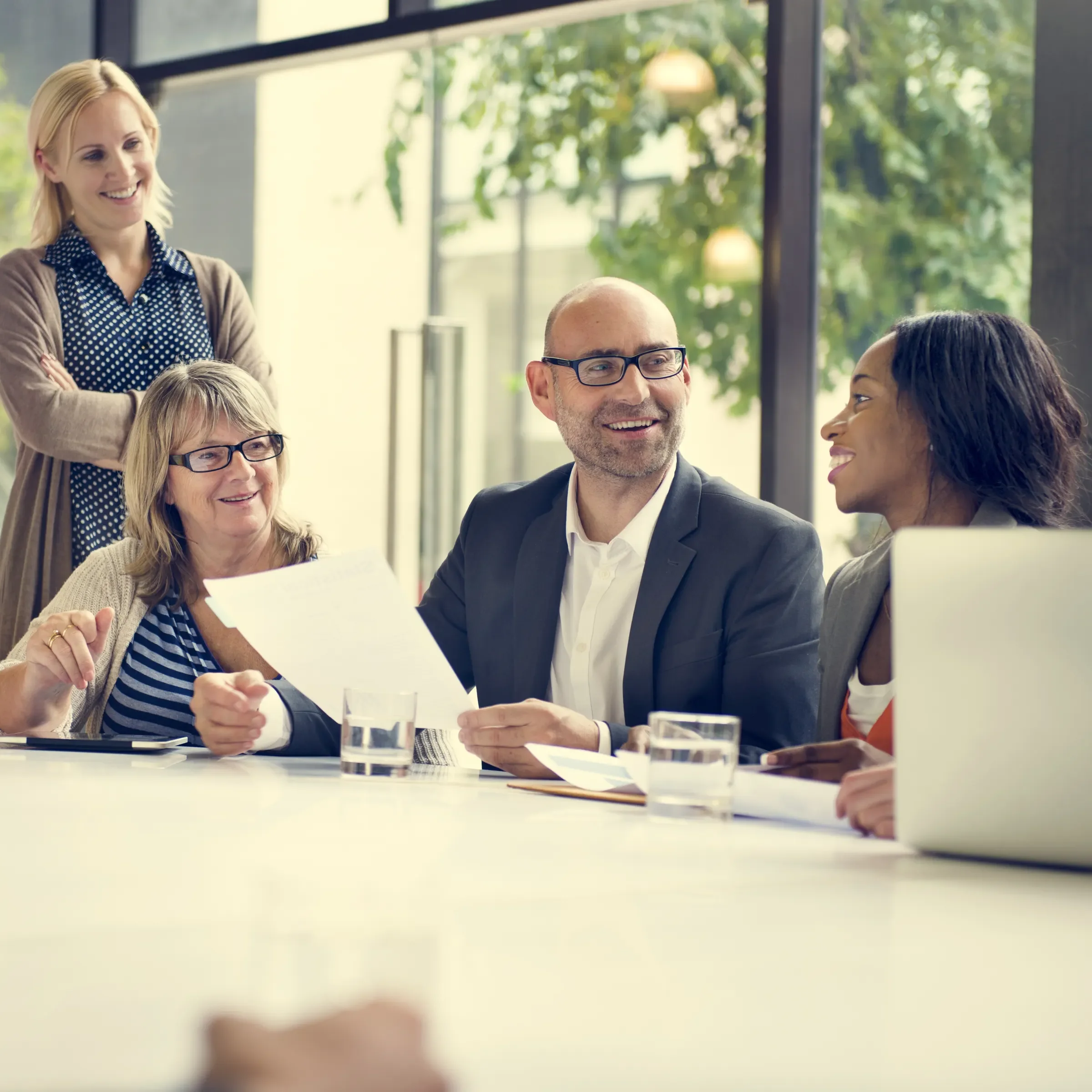Business discussion between team and client at LDN Studio