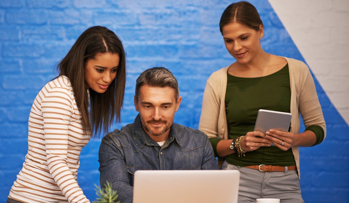 Team working on website design and digital marketing strategy in a London agency