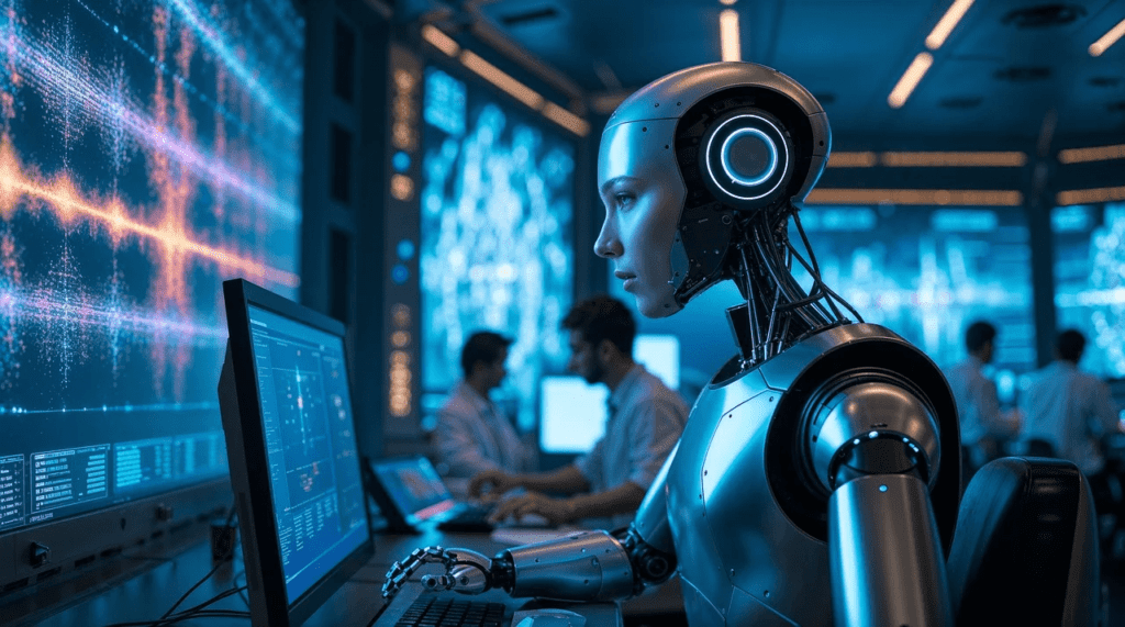 AI automation technology and digital transformation concept